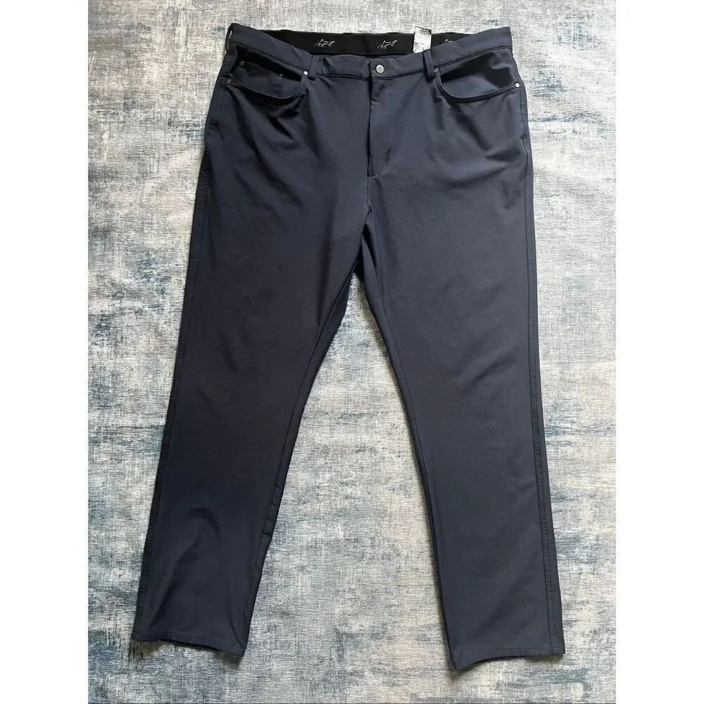Greg Norman Navy Blue Straight Leg Flat Front Golf Pants 40 x 32